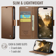 Load image into Gallery viewer, Casekis RFID Cardholder Phone Case Brown