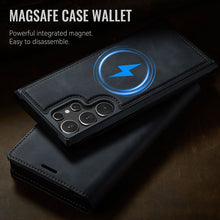 Charger l'image dans la galerie, Casekis Leather Magnetic Flip Detachable Wallet Phone Case Black