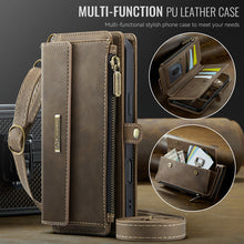Load image into Gallery viewer, Casekis Crossbody Leather Wallet RFID Phone Case Brown