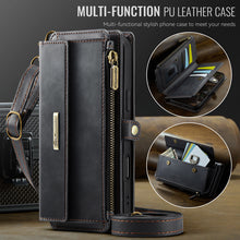 Load image into Gallery viewer, Casekis Crossbody Leather Wallet RFID Phone Case Black