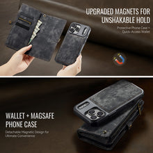 Load image into Gallery viewer, Casekis Wrist Strap Zipper Wallet Phone Case Black