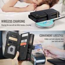 Load image into Gallery viewer, Casekis Leather Zipper Phone Case Black