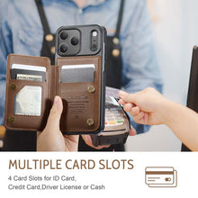 Lade das Bild in den Galerie-Viewer, Casekis RFID Cardholder Wallet Phone Case Brown