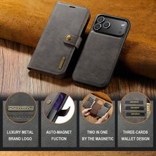 Carica l'immagine nel visualizzatore di Gallery, Casekis Detachable Leather Wallet Phone Case Gray
