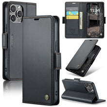 Load image into Gallery viewer, Casekis RFID Cardholder Phone Case Black