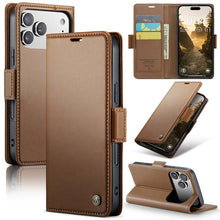 Load image into Gallery viewer, Casekis RFID Cardholder Phone Case Brown