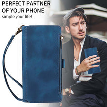 Load image into Gallery viewer, Casekis Zipper RFID Wallet Phone Case Dark Blue