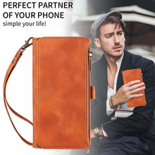 Carica l'immagine nel visualizzatore di Gallery, Casekis Zipper RFID Wallet Phone Case Brown