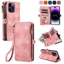 Muat gambar ke penampil Galeri, Casekis Zipper RFID Wallet Phone Case Pink