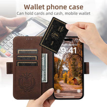 Load image into Gallery viewer, Casekis Leather Wallet Phone Case compatible with MagSafe Brown