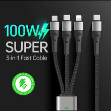Görseli Galeri görüntüleyiciye yükleyin, Casekis 100W 3 in 1 Charging Cable