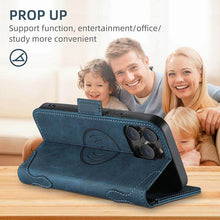 Load image into Gallery viewer, Casekis Leather Wallet Phone Case compatible with MagSafe Blue