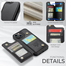 Carica l'immagine nel visualizzatore di Gallery, Casekis RFID Cardholder Wallet Phone Case For iPhone 13