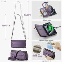 Load image into Gallery viewer, Casekis Cardholer Zipper Wallet Crossbody Phone Case Purple