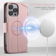 Charger l'image dans la galerie, Casekis Leather Wallet Phone Case compatible with MagSafe Pink