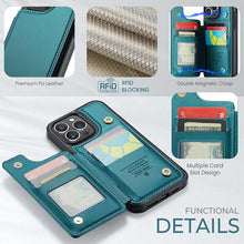 Load image into Gallery viewer, Casekis RFID Cardholder Wallet Phone Case Green