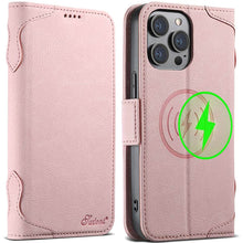 Charger l'image dans la galerie, Casekis Leather Wallet Phone Case compatible with MagSafe Pink