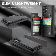 Görseli Galeri görüntüleyiciye yükleyin, Casekis RFID Cardholder Wallet Phone Case For Galaxy S22 Ultra