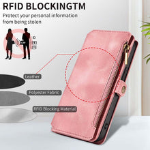 Muat gambar ke penampil Galeri, Casekis Zipper RFID Wallet Phone Case Pink