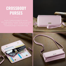 Carica l'immagine nel visualizzatore di Gallery, Casekis Multifunctional Leather Crossbody Phone Bag Pink