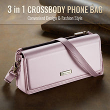 Carica l'immagine nel visualizzatore di Gallery, Casekis Multifunctional Leather Crossbody Phone Bag Pink