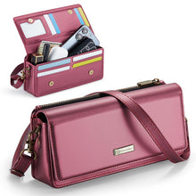 Load image into Gallery viewer, Casekis Multifunctional Leather Crossbody Phone Bag Red