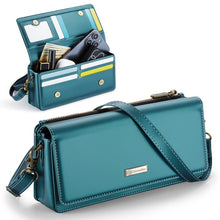 Carica l'immagine nel visualizzatore di Gallery, Casekis Multifunctional Leather Crossbody Phone Bag Green