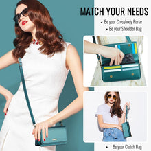 Carica l'immagine nel visualizzatore di Gallery, Casekis Multifunctional Leather Crossbody Phone Bag Green