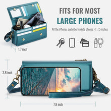 Carica l'immagine nel visualizzatore di Gallery, Casekis Multifunctional Leather Crossbody Phone Bag Green
