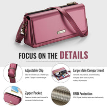 Load image into Gallery viewer, Casekis Multifunctional Leather Crossbody Phone Bag Red