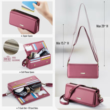 Load image into Gallery viewer, Casekis Multifunctional Leather Crossbody Phone Bag Red