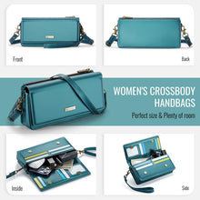 Carica l'immagine nel visualizzatore di Gallery, Casekis Multifunctional Leather Crossbody Phone Bag Green