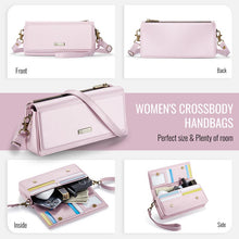 Carica l'immagine nel visualizzatore di Gallery, Casekis Multifunctional Leather Crossbody Phone Bag Pink