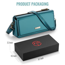 Carica l'immagine nel visualizzatore di Gallery, Casekis Multifunctional Leather Crossbody Phone Bag Green