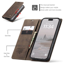 Cargar imagen en el visor de la galería, Casekis Retro Wallet Case For iPhone 16 Pro Max