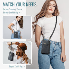 Carregar imagem no visualizador da galeria, Casekis Crossbody RFID Zipper Phone Bag Black