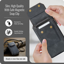 Carregar imagem no visualizador da galeria, Casekis Crossbody RFID Zipper Phone Bag Black