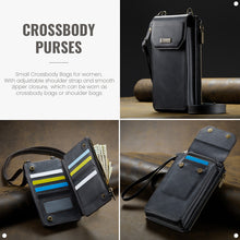 Carregar imagem no visualizador da galeria, Casekis Crossbody RFID Zipper Phone Bag Black