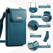 गैलरी व्यूवर में इमेज लोड करें, Casekis Crossbody RFID Zipper Phone Bag Blue