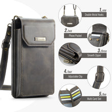 Carica l'immagine nel visualizzatore di Gallery, Casekis Crossbody RFID Zipper Phone Bag Coffee