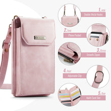 Carregar imagem no visualizador da galeria, Casekis Crossbody RFID Zipper Phone Bag Pink