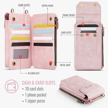 Carregar imagem no visualizador da galeria, Casekis Crossbody RFID Zipper Phone Bag Pink