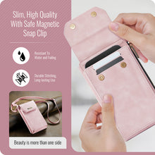 Carregar imagem no visualizador da galeria, Casekis Crossbody RFID Zipper Phone Bag Pink