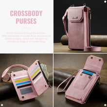 Carregar imagem no visualizador da galeria, Casekis Crossbody RFID Zipper Phone Bag Pink