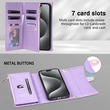 Görseli Galeri görüntüleyiciye yükleyin, Casekis 7-Slot Foldable Crossbody Wallet Phone Case Purple