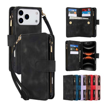 Görseli Galeri görüntüleyiciye yükleyin, Casekis Crossbody 9 Card Holder Phone Case Black