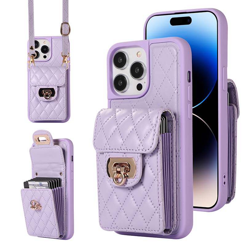 Casekis Crossbody Cardholder Phone Case Purple