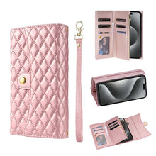 Carica l'immagine nel visualizzatore di Gallery, Casekis 7-Slot Foldable Crossbody Wallet Phone Case Rose Gold