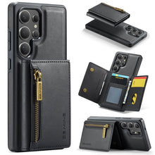 Carregar imagem no visualizador da galeria, Casekis RFID Magnetic Detachable Leather Wallet Phone Case Black