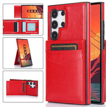 Load image into Gallery viewer, Casekis Bracket Card Slot Phone Case Red